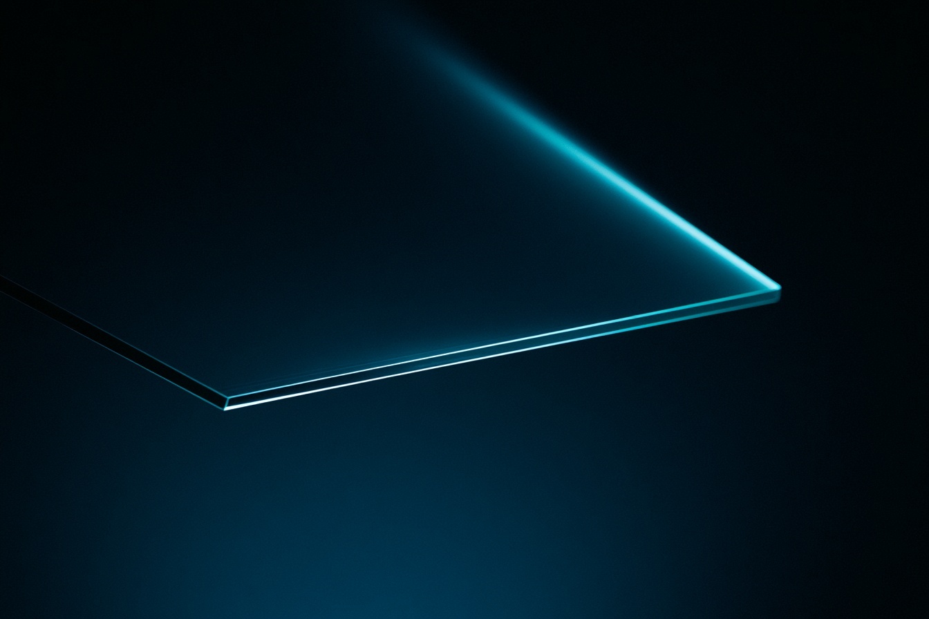 A single sheet of glass, empty