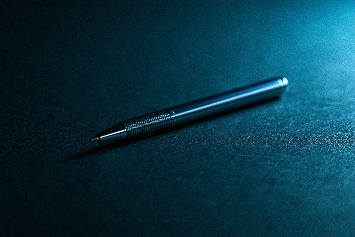 An open notebook under one light